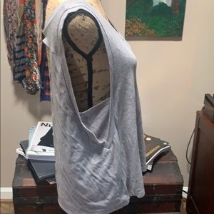 Vans gray caged back top